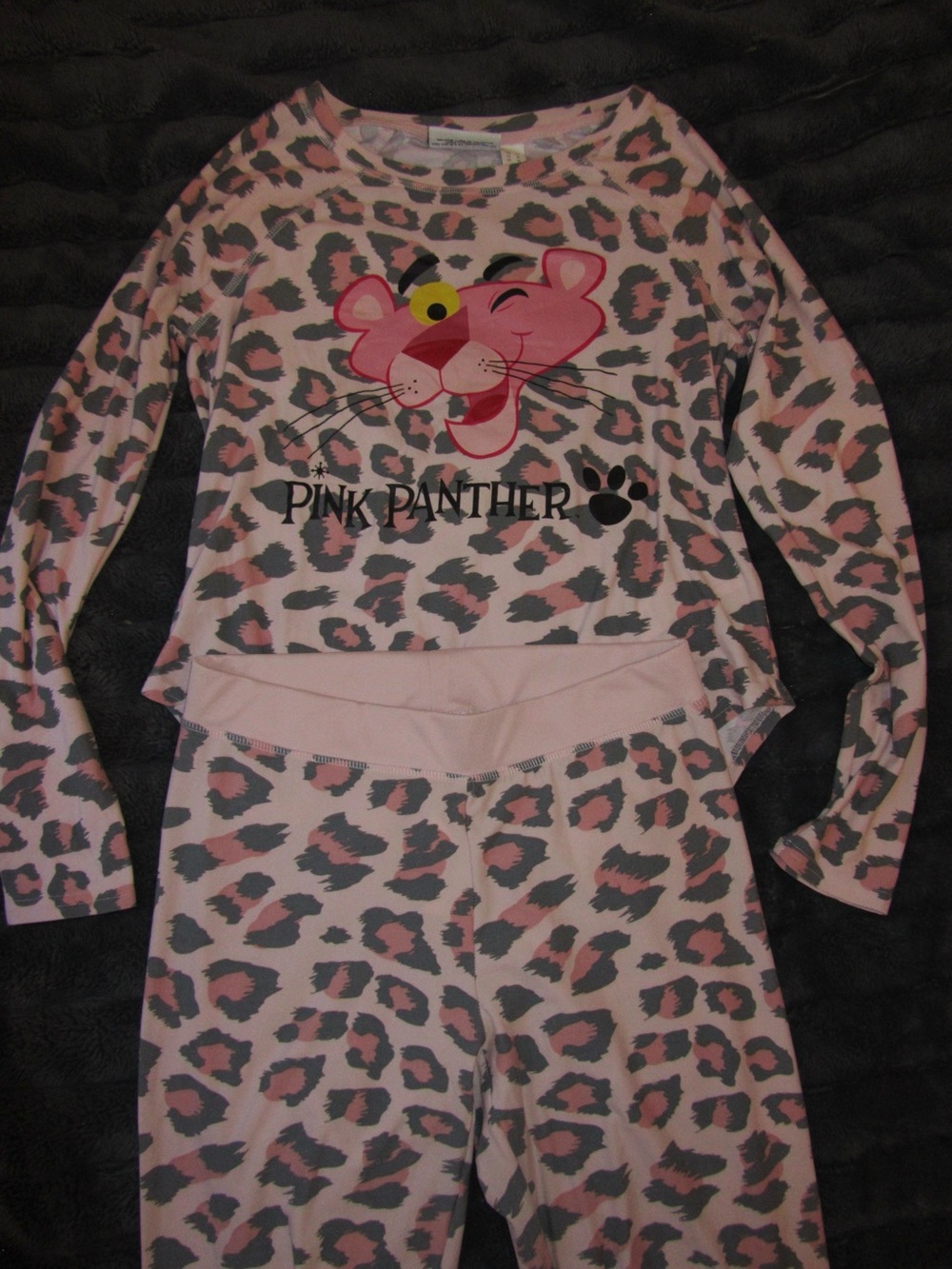 NWOT Pink Panther Print Pajama Set